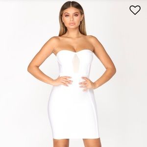 Fashionnova bandage white dress